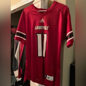 Adidas Louisville football jersey (2010’s), size M, red/black, good condition